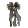 Blue Grey Ribbon Collar Large Metallic Knotbow Dog Pet Scarf Lace Pet Necktie Necklace Collar