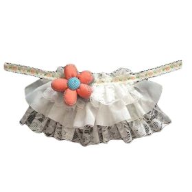 Cute Flower Retro Style Handmade Lace Collars Dog Necklace Collars 8.2-11.2"