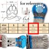 4 Pcs Indoor Dogs Knitted Socks Pink Rabbit Pattern Dog Paw Protection Foot Covers Puppy Teddy Corgi Pet Shoes