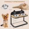 Elevated Pet Feeder with 2 Stainless Steel Bowls for Small and Medium Dogs