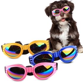 Pet Sunglasses For Dog; Foldable Dog Glasses For Outdoor; Dog Sunglasses; Pet Accessories (Color: Red, size: One-size)