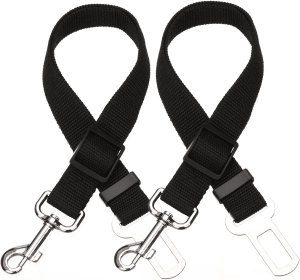 2pcs Pet Dog Car Seat Belt Safety Leash Vehicle Seatbelt Harness (Specification (L * W): 2pcs, colour: black)