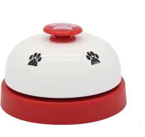 Pet Training Bell Clicker with Non Skid Base, Pet Potty Training Clock, Communication Tool; Interactive Device (Color: Red)