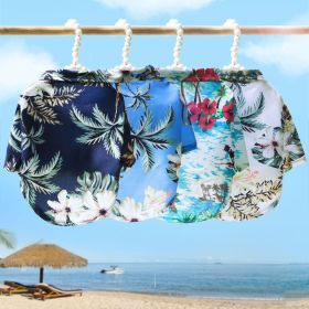 Hawai Beach clothing for Pet Dog T-Shirts Cute for Small to Medium Dog Cool Summer Vest Camp Shirt Clothes; dog clothes (colour: Coconut shirt pink, size: M (about 5-7 kg pet))