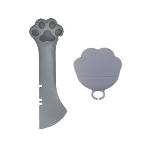 Multifunction Pet Canned Spoon Jar Opener Puppy Feeding Mixing Wet Dry Scoop Dog Accessories Feeder Shovel Pets Tableware Multifunction Pet Canned (Color: Gray)