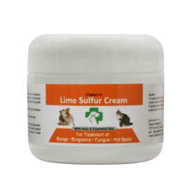 Lime Sulfur Pet Skin Cream - Pet Care and Veterinary Treatment for Itchy and Dry Skin - Safe Solution for Dog; Puppy (size: 2 oz)