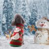 Pet Christmas Turtleneck Sweater Dog Christmas Clothes Snowman Stripes Costume Winter Holiday Sweater for Small Medium Puppy Dogs