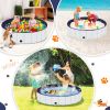 Foldable Dog Pool, Portable Hard Plastic Pet Pool for Dogs, Sturdy and Durable Pet Wading Pool for Indoor and Outdoor
