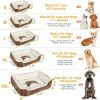 Pet Dog Bed Soft Warm Fleece Puppy Bed Dog Cozy Nest Sofa Bed Cushion Mat S Size