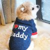Letter Print Pet Sweater For Dog; Warm Dog Sweater; Winter Pet Apparel
