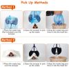 31.5in Pet Pooper Scooper Foldable Long Handle Dog Poop Waste Pick Up Rake for Large Medium Small Dogs
