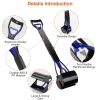 31.5in Pet Pooper Scooper Foldable Long Handle Dog Poop Waste Pick Up Rake for Large Medium Small Dogs