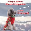 Pet Christmas Turtleneck Sweater Dog Christmas Clothes Snowman Stripes Costume Winter Holiday Sweater for Small Medium Puppy Dogs