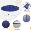 Foldable Dog Pool, Portable Hard Plastic Pet Pool for Dogs, Sturdy and Durable Pet Wading Pool for Indoor and Outdoor